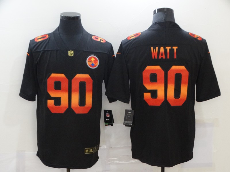2020 Men Nike NFL Pittsburgh Steelers 90 Watt black fashion limited jerseys